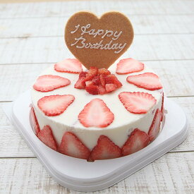 【送料無料】アイスケーキ 誕生日 いちごヨーグルトアイスケーキ 5号（15cm）ケーキ アイス お誕生日ケーキ アイスクリーム バースデーケーキ お誕生会 ホームパーティー お誕生日プレゼント カード付き 大人数用 6人〜8人 いちごデコレーション アイスクリームケーキ