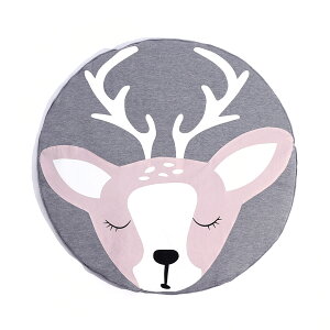 サニーマット 赤ちゃん プレイマット 洗える ベビー 動物 円形 ベビーマット ラグ 人気 ラウンドマット バースデイ 月齢 フォト アイボリーベージュ かわいい 新生児 綿100%お昼寝マット ごろ