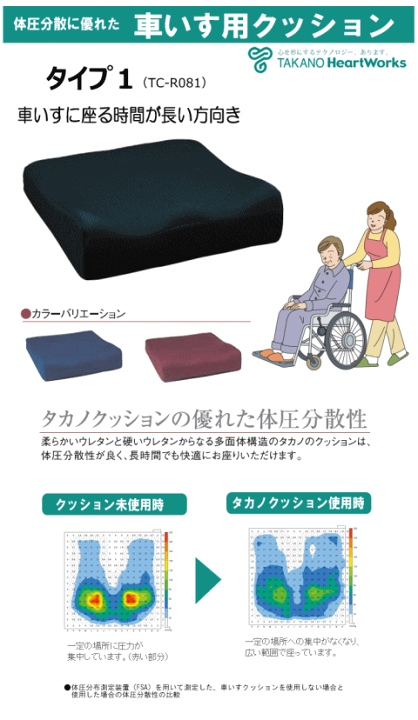 楽天市場】【車いす用クッション】 タカノクッションR タイプ1 TC