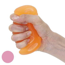【握力強化トレーニング小物】にぎりっち 体操マニュアル付き　ピンク：柔らかめ/オレンジ：硬め　ゲルタイプ　（アルインコ）