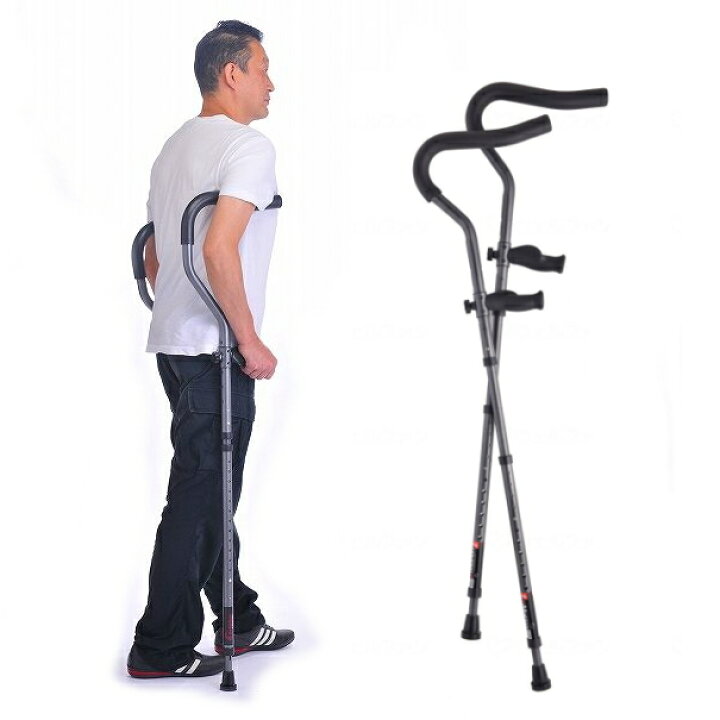 楽天市場 レッド完売 折りたたみ松葉杖 ミレニアル プロ レギュラーサイズ 2本セット チャコールグレー レッド ブルー 折り畳み式 衝撃吸収バネ入り アルミ製 軽量 プロトワン 非課税 送料無料 敬老の日 介護ショップ ちとせ