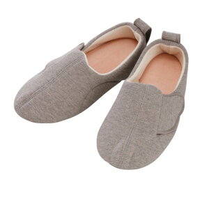 【男女兼用:M-LL】ケアシューズ あゆみ スリットベルト 2233 3E-7E 両足販売 室内・自宅用 紫/グレーすべり止め付き 介護 シューズ 室内履き スリッパ (徳武産業)