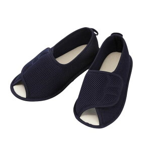 【男女兼用:S-3L】あゆみ 早快マジックオープン 2503 3E 両足販売 施設・院内用 つま先オープンタイプ メッシュ グレー/紺/ピンク/ワイン 春夏用 (徳武産業)