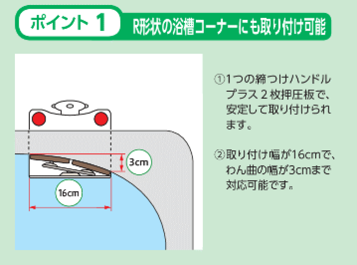 楽天市場】入浴グリップ 安寿 高さ調節付浴槽手すり （UST-165w