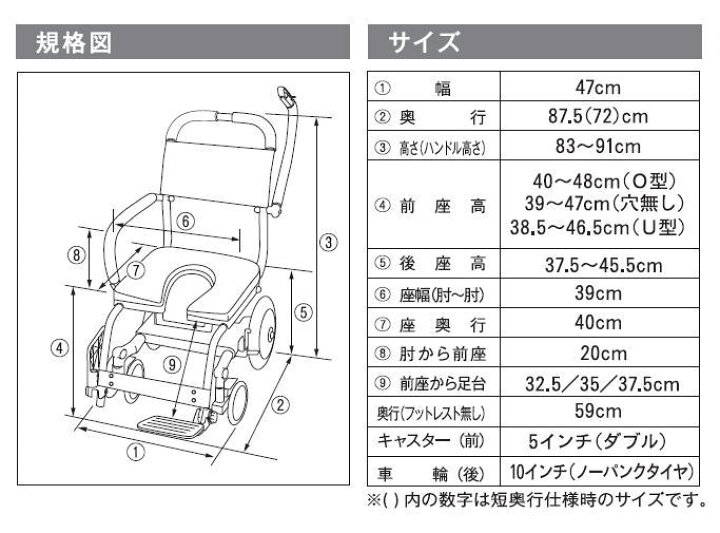 楽天市場】シャワーキャリー シャワーラク O型シート 品番：SWR-100 O 