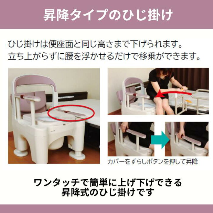 楽天市場】介護用ポータブルトイレ 座楽 ラフィーネ プラスチック便座 