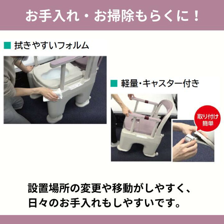 楽天市場】介護用ポータブルトイレ 座楽 ラフィーネ プラスチック便座 