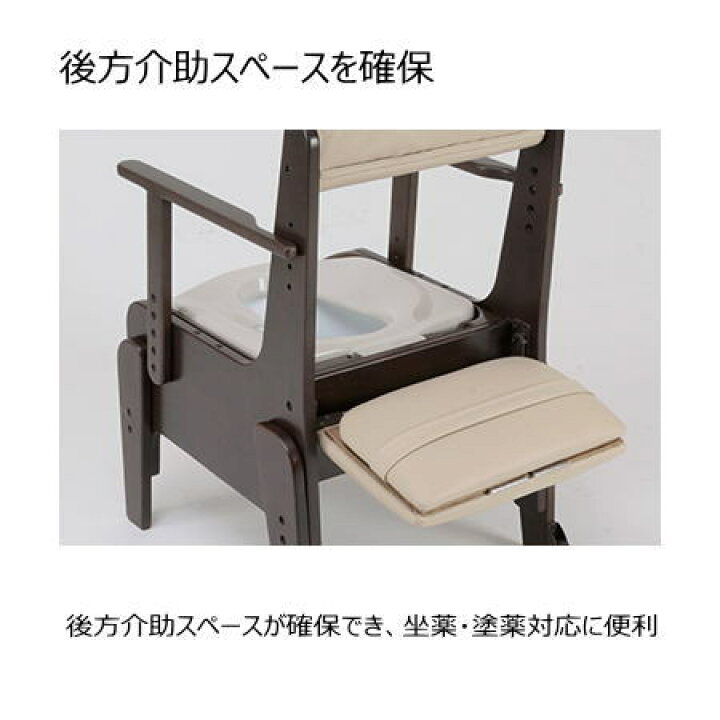 楽天市場】家具調ポータブルトイレ 座楽 ベーシック ソフト便座 PN 