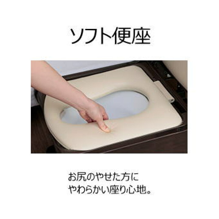 楽天市場】家具調ポータブルトイレ 座楽 ベーシック ソフト便座 PN 