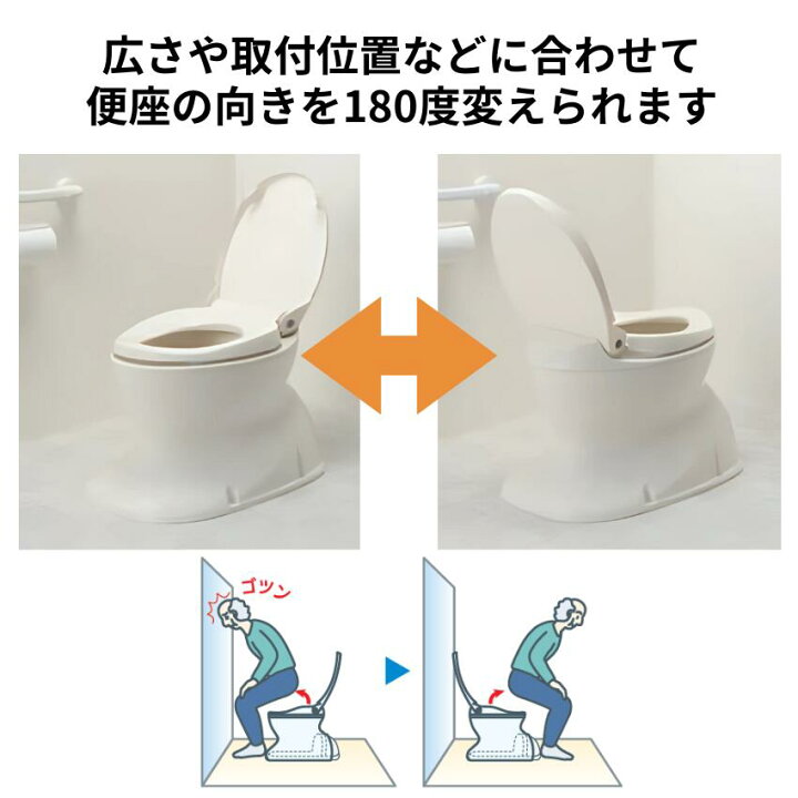 楽天市場】簡易設置型洋式トイレ 段差のないトイレ用 安寿 サニタリ 