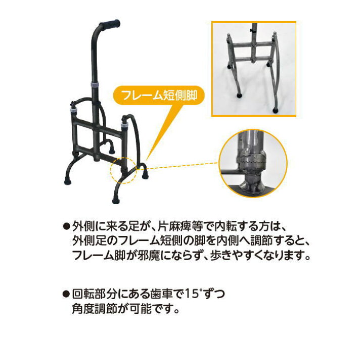 楽天市場】片手歩行器 あゆめーる MgW S/Mサイズ 青墨 折りたたみ可能 