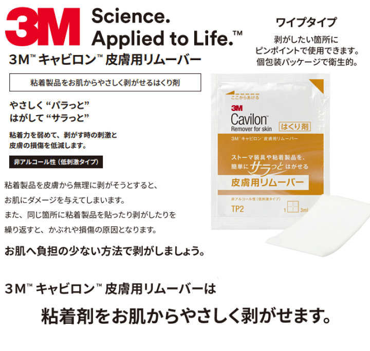 楽天市場】3M キャビロン 皮膚用リムーバー ワイプ (TP2)3ml