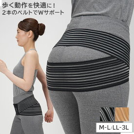 日本製 きびきび歩けるウォーキングベルト ずり上がりにくい滑り止めゴムを編み込み 通気性がよくサポート力のあるメッシュ素材 大きめサイズあり 体幹安定 股関節を引き締めて歩行をサポート 骨盤サポーター セルヴァン
