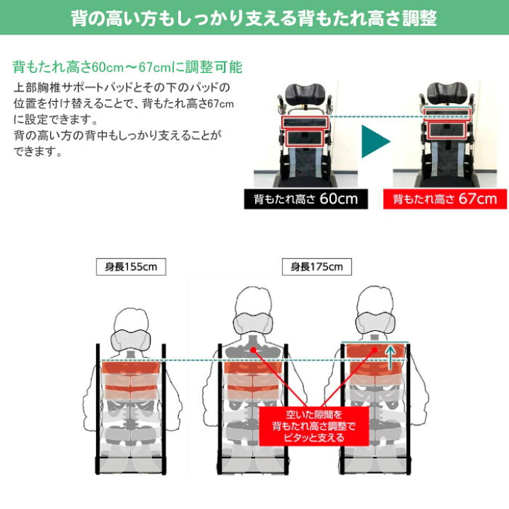 楽天市場】車いす ティルト リクライニング コンパクト マイチルト 