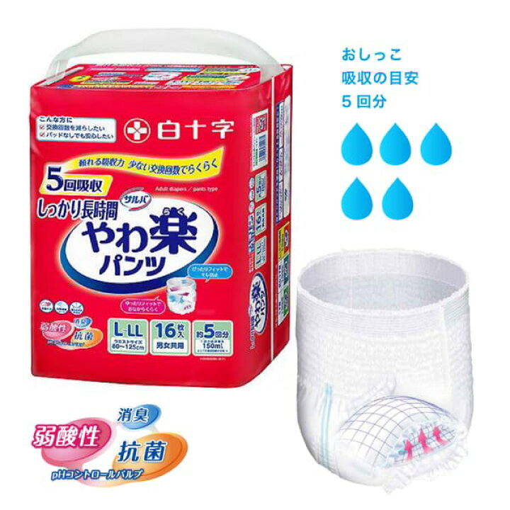 楽天市場】【ケース販売】 サルバ やわ楽パンツ しっかり長時間 L-LL 