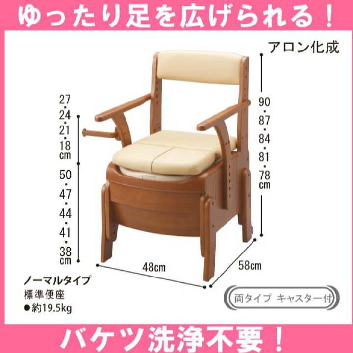 楽天市場】アロン化成 安寿 家具調 ポータブルトイレ セレクト 自動  
