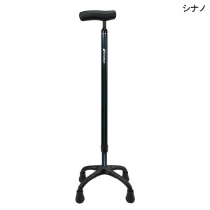 シナノ SOFT-G カーボン4点杖(ダークブルー)(長さ65〜90cm、2.5cmピッチ)(重さ480g) 多点杖 ステッキ 杖【非課税】【送料無料】【ポイント10倍】