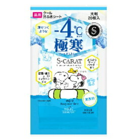 【お一人様1個限り特価】コーセーコスメポート エスカラット 薬用 クール 汗ふきシート -4℃極寒 無香料 大判 20枚入