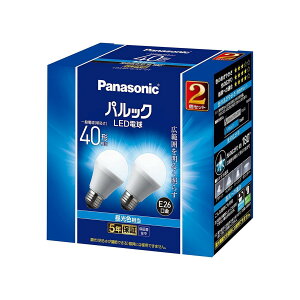�y���킹����2999�~�ȏ�ő��������z�p�i�\�j�b�N Panasonic LDA4DGK42T LED�d�� ��ʓd���^�C�v E26���� 2�� 40�`���� �����F���� 2�Z�b�g