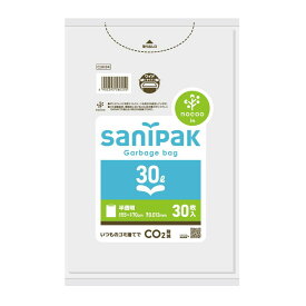 【送料お得・まとめ買い×30個セット】日本サニパック CUH34 NOCOO サニパック ポリ袋 半透明 30L 30枚入