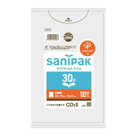 【あわせ買い2999円以上で送料お得】日本サニパック CUH31 NOCOO サニパック ポリ袋 半透明 30L 10枚入