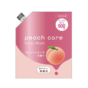 【送料お得・まとめ買い×12個セット】ロケット石鹸 ピーチケア ボディウォッシュ フレッシュピーチの香り つめかえ用 900ml