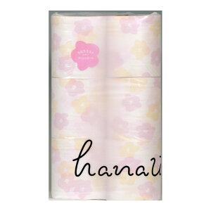 【送料お得・まとめ買い×8個セット】西日本衛材 hanauta ハナウタ プリント 12ロール ダブル うたうミストの香り トイレットペーパー