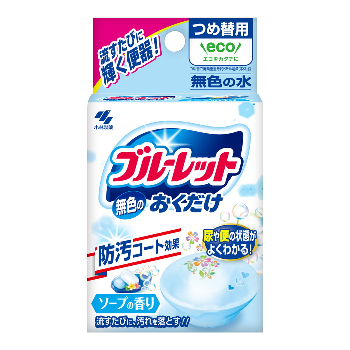 人気メーカー・ブランド 小林製薬 ブルーレット 無色のおくだけ つめ替用 ソープの香り 25ML トイレ用洗剤
