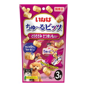 【送料お得・まとめ買い×13個セット】いなばペットフード いなば ちゅーるビッツ とりささみ さつまいも入り 12g×3袋入 犬用 ドッグフード