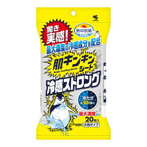 【送料お得・まとめ買い×9個セット】小林製薬 熱中対策 肌キンキンシート 20枚入 冷感ストロング