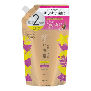 【送料お得・まとめ買い×9個セット】クラシエ いち髪 ダメージリペア&カラーケア シャンプー 詰替用 2回分 660ml