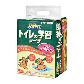 【送料お得・まとめ買い×6個セット】アース・ペット ジョイペット トイレの学習シーツ ワイド 24枚入 子犬-成犬用 ペットシーツ