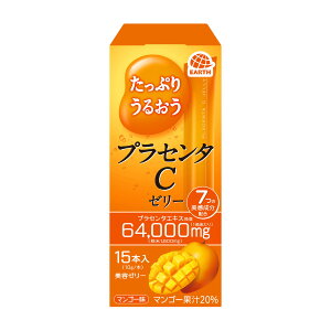 【送料お得・まとめ買い×11個セット】アース製薬 たっぷりうるおう プラセンタC ゼリー マンゴー味 15本入