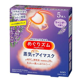 【送料お得・まとめ買い×24個セット】花王 めぐりズム 蒸気でホットアイマスク ラベンダーの香り 5枚入