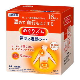 【あわせ買い2999円以上で送料お得】花王 めぐりズム 蒸気の温熱シート 16枚入