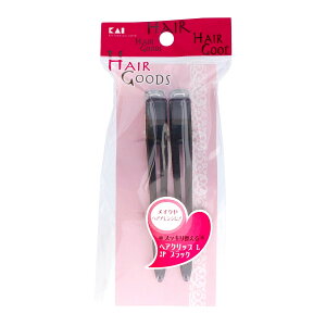 【お一人様1個限り特価】貝印 HAIR GOODS ヘアークリップ L 2個入 ブラック (黒) HA3035 (4901601281323)