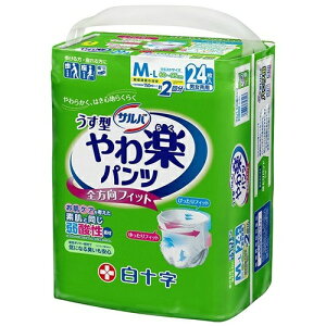【送料お得・まとめ買い×2個セット】白十字 サルバ やわ楽パンツ M-L 24枚入▼医療費控除対象商品