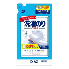 【送料お得・まとめ買い×9個セット】ダイアックス ダイヤ乳液 洗濯のり LAUNDRY つめかえ用 400mL 洗たく機用のり剤