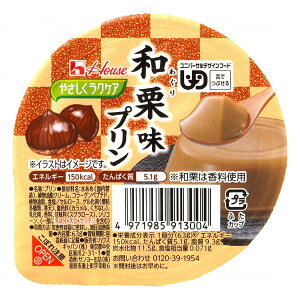 【送料お得・まとめ買い×9個セット】ハウスギャバン やさしくラクケア 和風プリン 和栗味 63g