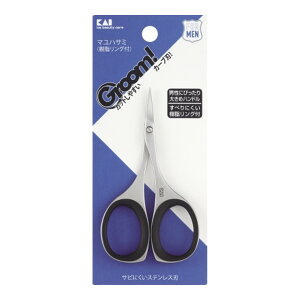 【送料お得・まとめ買い×9個セット】貝印 HC3046 Groom! マユハサミ 樹脂リング付