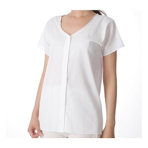 ワンタッチ肌着 前開き半袖 婦人用 / CH-3 LL ホワイト