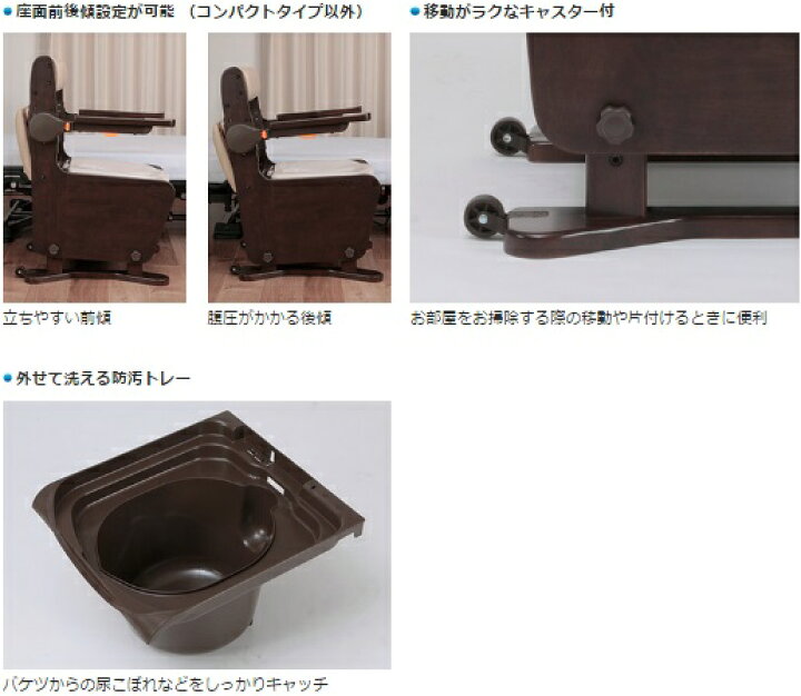 楽天市場】家具調トイレ【座楽】ひじ掛けはねあげ PN-L23408 あたたか 