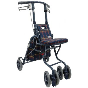島製作所 コンパクトなシルバーカー サニーウォーカーSP 中  (格子NB)