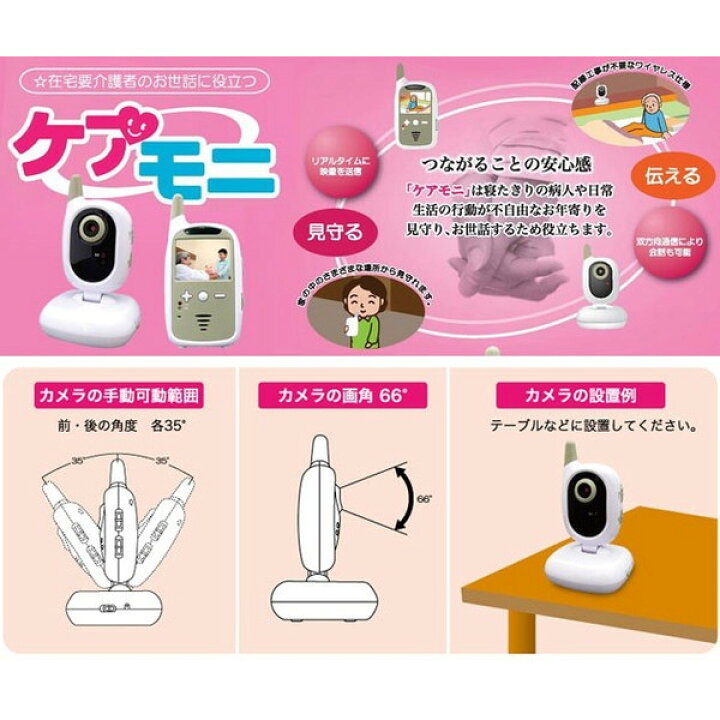楽天市場】ワイヤレスモニター ケアモニ / TVBC-35（親機+子機 