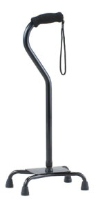 4点ステッキ Sタイプ(ブラック・シルバー)非課税