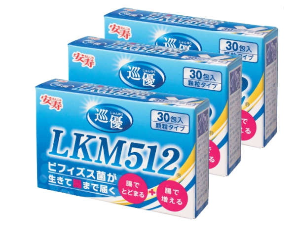 巡優 LKM512 1g×30包入 完全送料無料 3箱セット 534-512 ビフィズス菌サプリメント ポリアミンをつくるLKM512 超特価sale開催 お得なまとめ買いセット