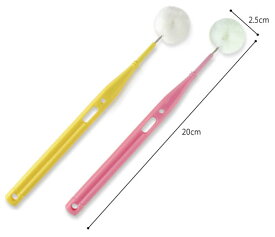 モアブラシ　2色1セット（イエロー＆ピンク）