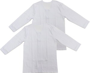 メール便 発送 【2枚セット】綿100% 介護肌着 マジックテープ シャツ 7分袖 女性用 婦人 前あきインナー シャツ ワンタッチ肌着 ゆったり ソフトな着心地 愛情 肌着 手術後 お年寄り 下着 肌