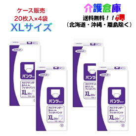 ネピアテンダー あんしんフィットパンツ XL 20枚×4袋(ケース販売)
