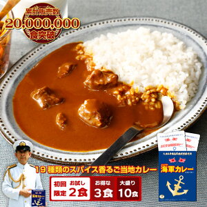 調味商事 よこすか 海軍カレー お試しネイビーブルー レトルトカレー 送料無料 中辛 180g 2食 3食 10食 備蓄